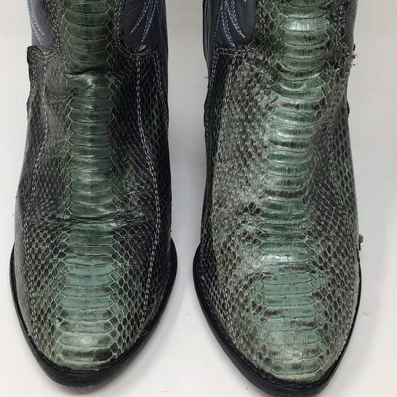 Vintage Acme Snakeskin sz 5 1/2 B Leather Boot - Picture 2 of 12